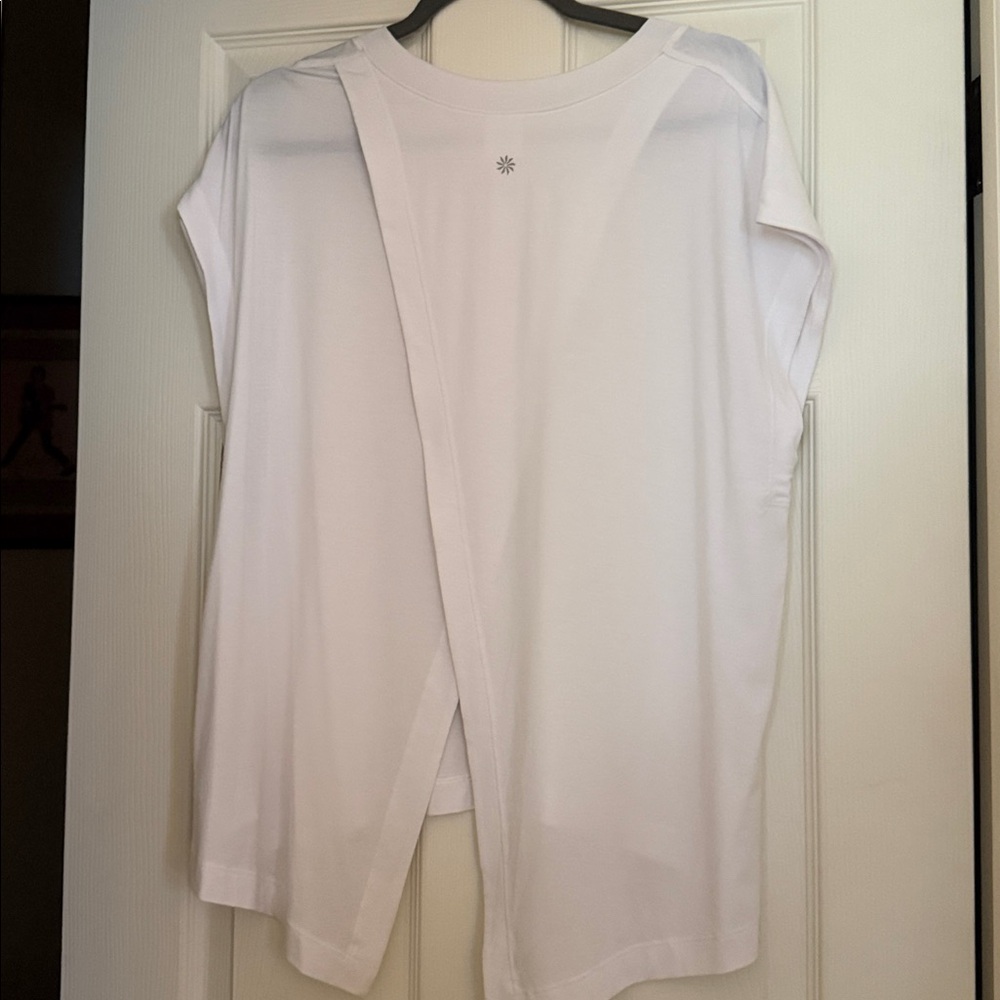Athleta White V-Neck Top - Picture 4 of 7